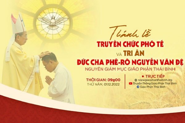 [TRỰC TIẾP] GP. THÁI BÌNH: THÁNH LỄ TRUYỀN CHỨC PHÓ TẾ, TRI ÂN ĐỨC NGUYÊN GIÁM MỤC PHÊ-RÔ
