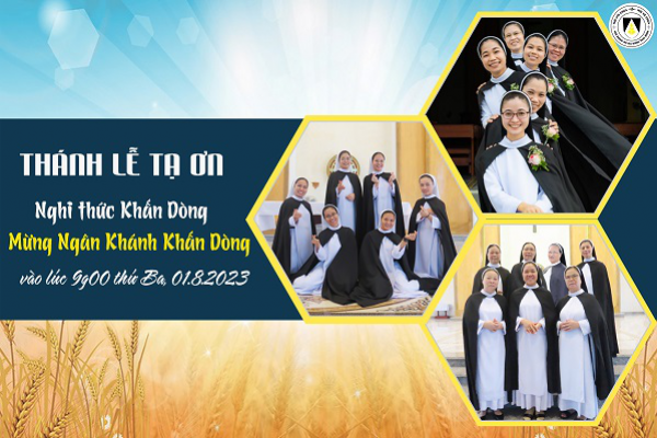 Hội dòng Nữ Đa Minh Thái Bình: Thánh lễ Tạ ơn, Nghi thức Khấn Dòng, Mừng Ngân khánh Khấn Dòng - 2023