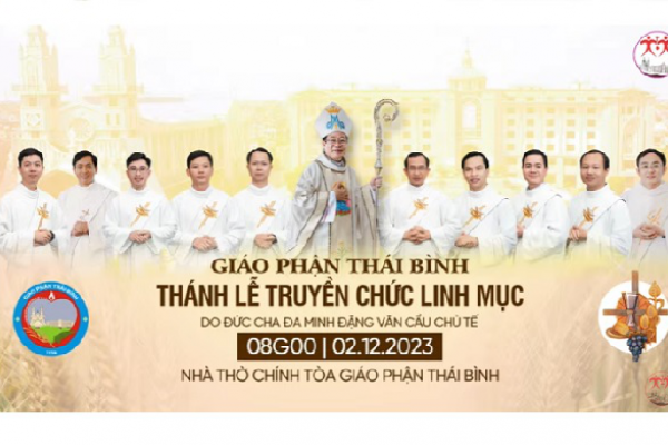 Thánh lễ Truyền chức Linh mục do Đức cha Đa-Minh Đặng Văn Cầu, chủ tế