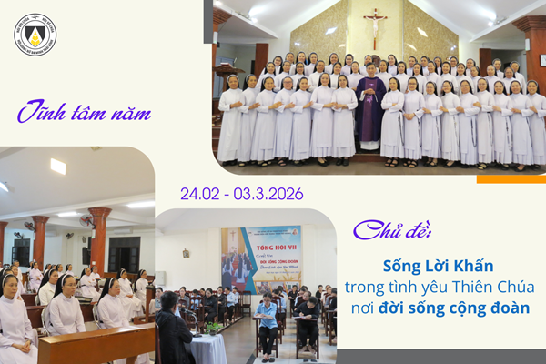 Hội dòng Nữ Đa Minh Thái Bình: Tĩnh tâm năm 2026_đợt 1 (24.02 - 03.3.2026)