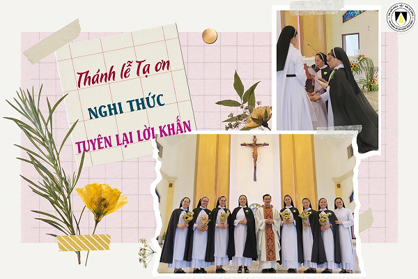 Hội Dòng nữ Đa Minh Thái Bình : Tĩnh tâm tháng 6, Thánh lễ Tạ ơn và NGHI THỨC TUYÊN LẠI LỜI KHẤN năm 2023