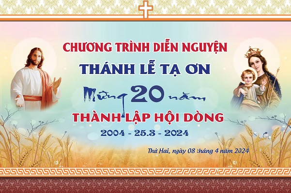 Trực tuyến: Chương trình DIỄN NGUYỆN và THÁNH LỄ Mừng 20 năm Thành lập Hội Dòng Nữ Đa Minh Thái Bình