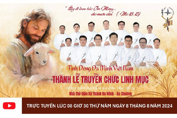 Trực tuyến: Thánh lễ Truyền chức Linh mục - 08.8.2024