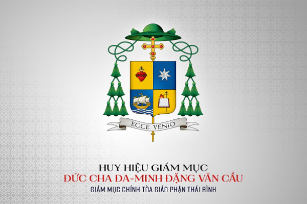 Huy hiệu giám mục của Đức cha Đa-minh Đặng Văn Cầu