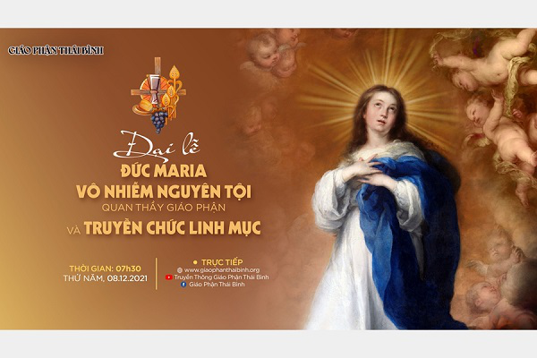 [TRỰC TIẾP] GP. THÁI BÌNH: ĐẠI LỄ KÍNH ĐỨC MA-RI-A VÔ NHIỄM VÀ TRUYỀN CHỨC LINH MỤC NĂM 2022