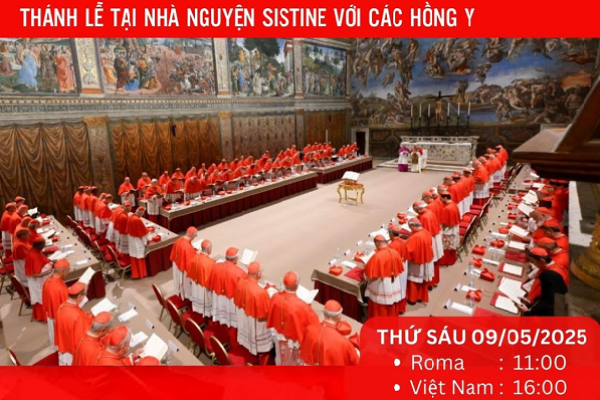 Thánh Lễ của Đức Tân Giáo Hoàng Lêô XIV với các Hồng Y (9/5)