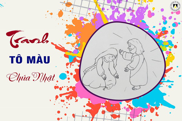 Tranh tô màu – Chúa nhật I Năm B - Mùa Chay (Mc 1, 12-15)