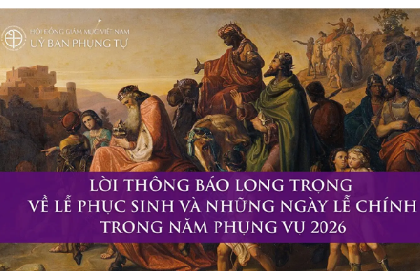 Lời thông báo long trọng về lễ Phục sinh và những ngày lễ chính trong năm phụng vụ 2026 được công bố vào ngày lễ Chúa hiển linh