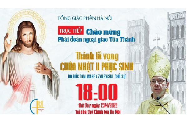 Trực tuyến Lễ Chúa nhật II Phục sinh và Chào đón phái đoàn Tòa Thánh