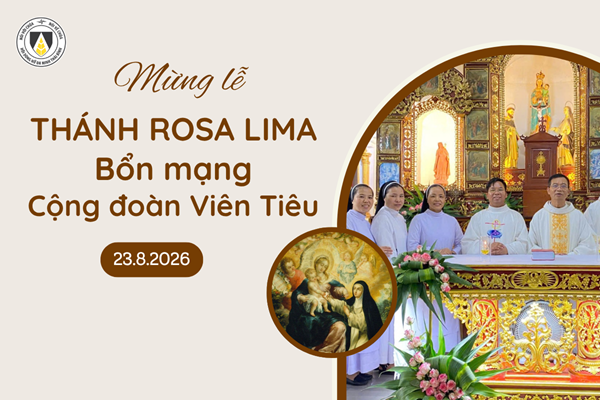 Tu sở Viên Tiêu mừng lễ Thánh Rosa – Bổn mạng năm 2026