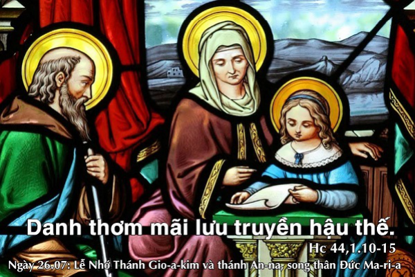 Ngày 26.7 - Thánh Gioakim và Thánh Anna, song thân Đức Maria