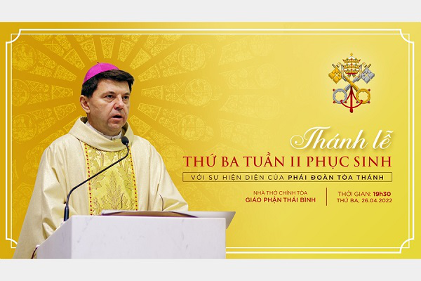 Trực tuyến: Thánh lễ do phái đoàn Tòa Thánh hiệp dâng tại nhà thờ Chính tòa Thái Bình
