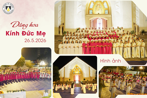 Hình ảnh: Đêm dâng hoa kính Đức Mẹ tại Tu viện Thánh Tôma Aquinô Cát Đàm