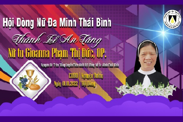 Trực tuyến: Thánh lễ An táng Nữ tu Gioanna Phạm Thị Đức, OP - Bề trên Tổng quyền Tiên khởi Dòng Nữ Đa Minh Thái Bình