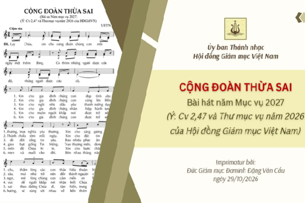 Ủy ban Thánh nhạc: Bài hát chủ đề năm Mục vụ 2027 - Cộng đoàn thừa sai